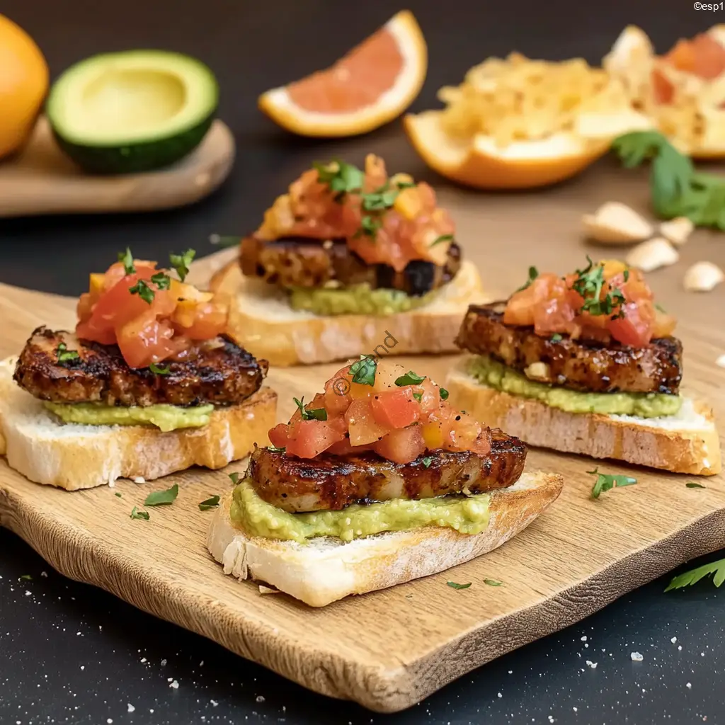 Brochetas canarias con chorizo criollo, aguacate, queso a la plancha y mermelada